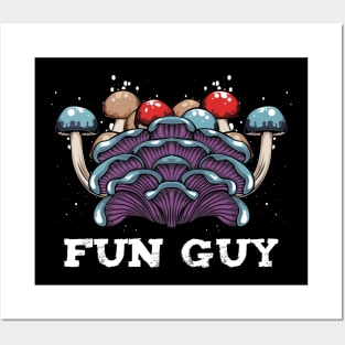 Mushrooms - Fun Guy - Fungi Pun Posters and Art